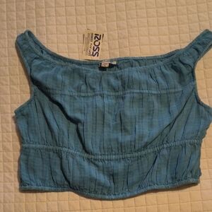 American Eagle Outfitters Blue Crop Top
